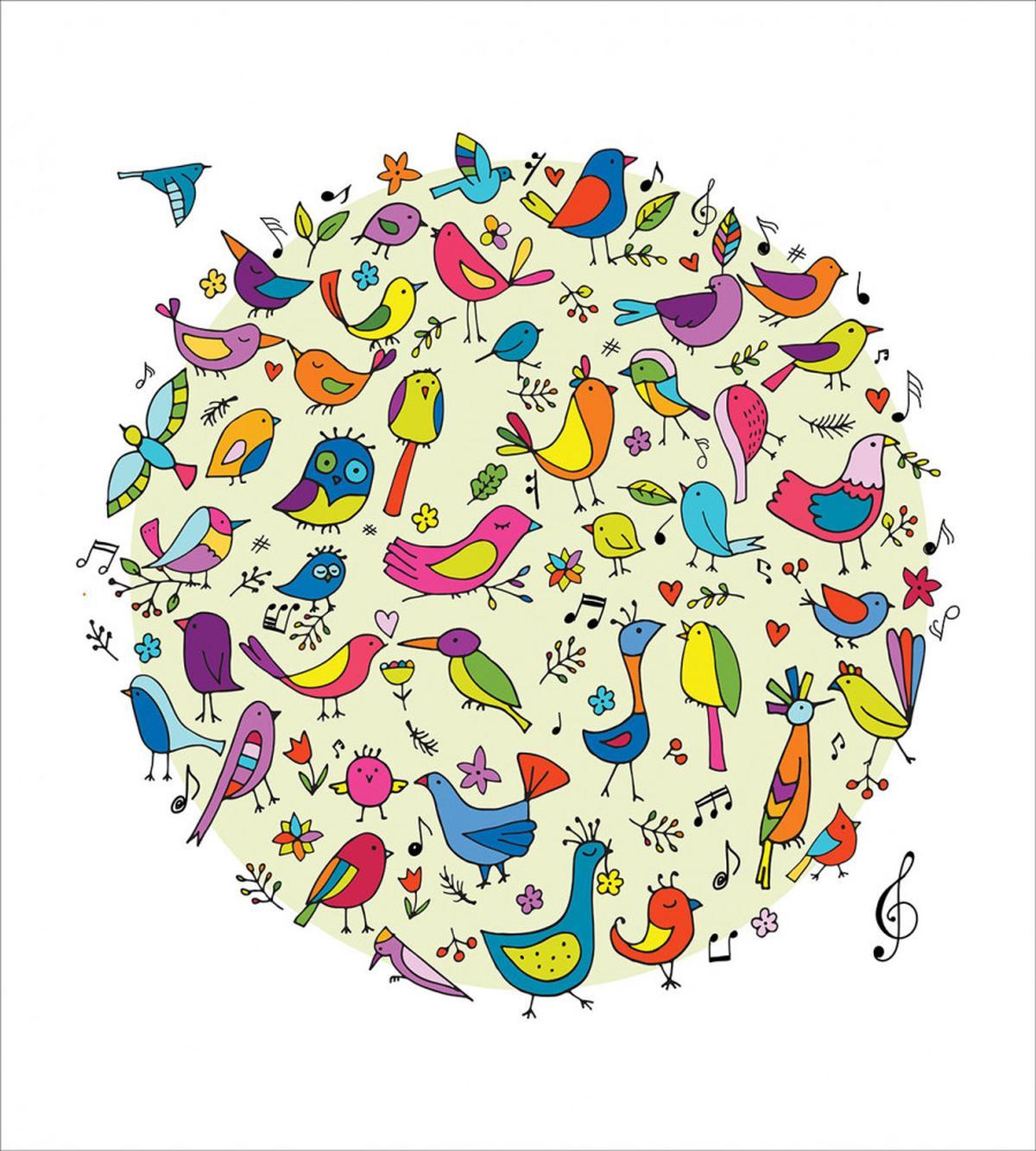 Vivid Little Birds — Pattern