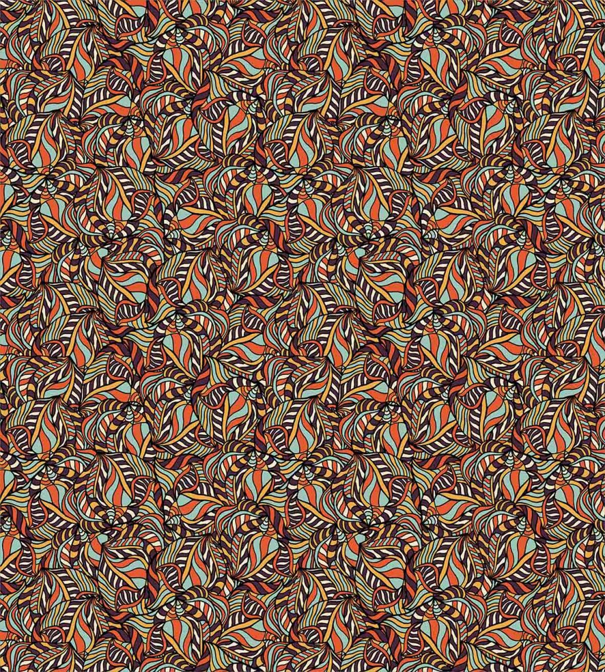 Hand Drawn Blooming Foliage — Pattern