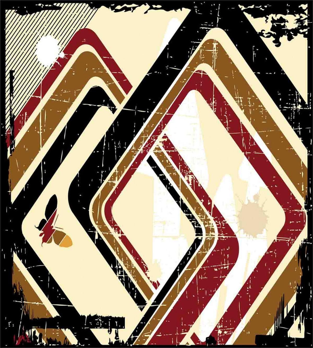 Retro Trippy Form Ruby — Pattern
