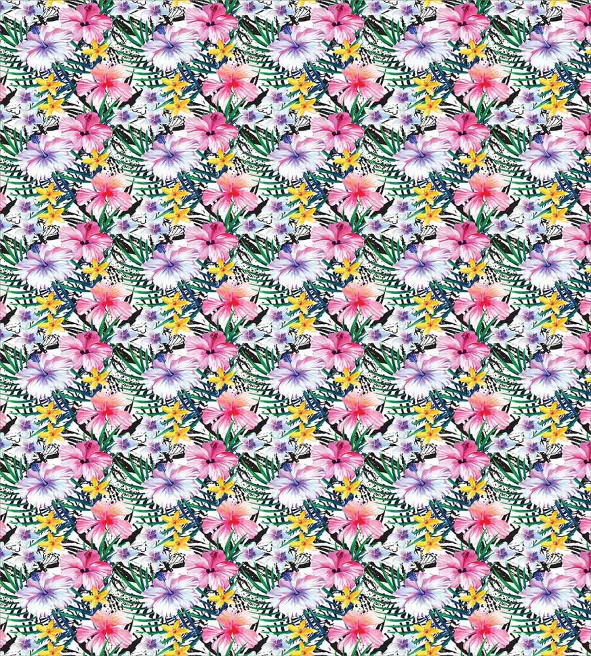 Tropic Hibiscus Plumeria — Pattern