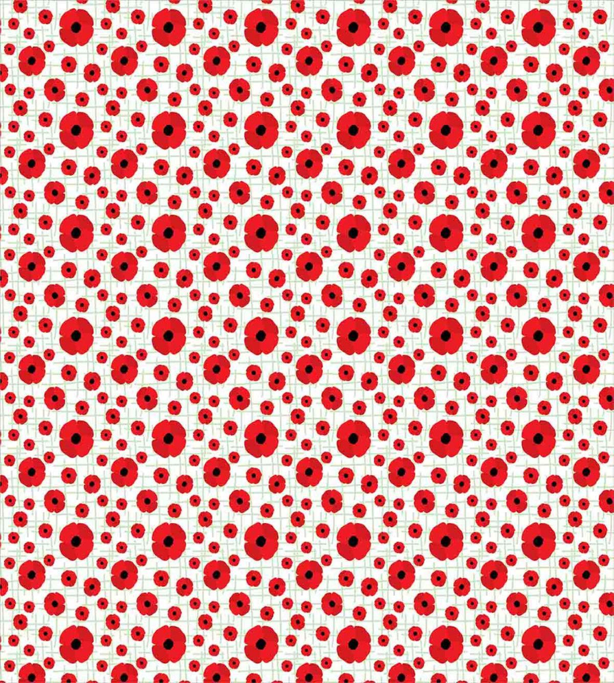 Vivid Blossoms on a Pale Grid — Pattern
