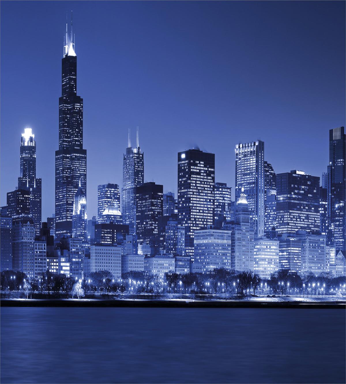 Chicago Skyline Night — Pattern