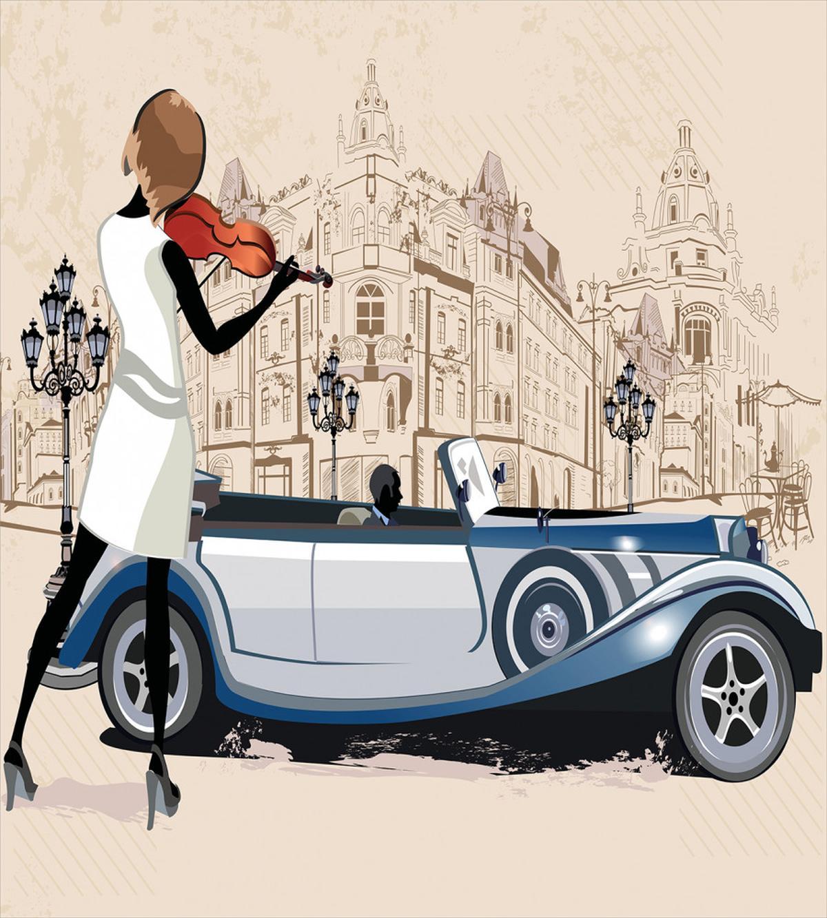 Street Musician Retro — Pattern