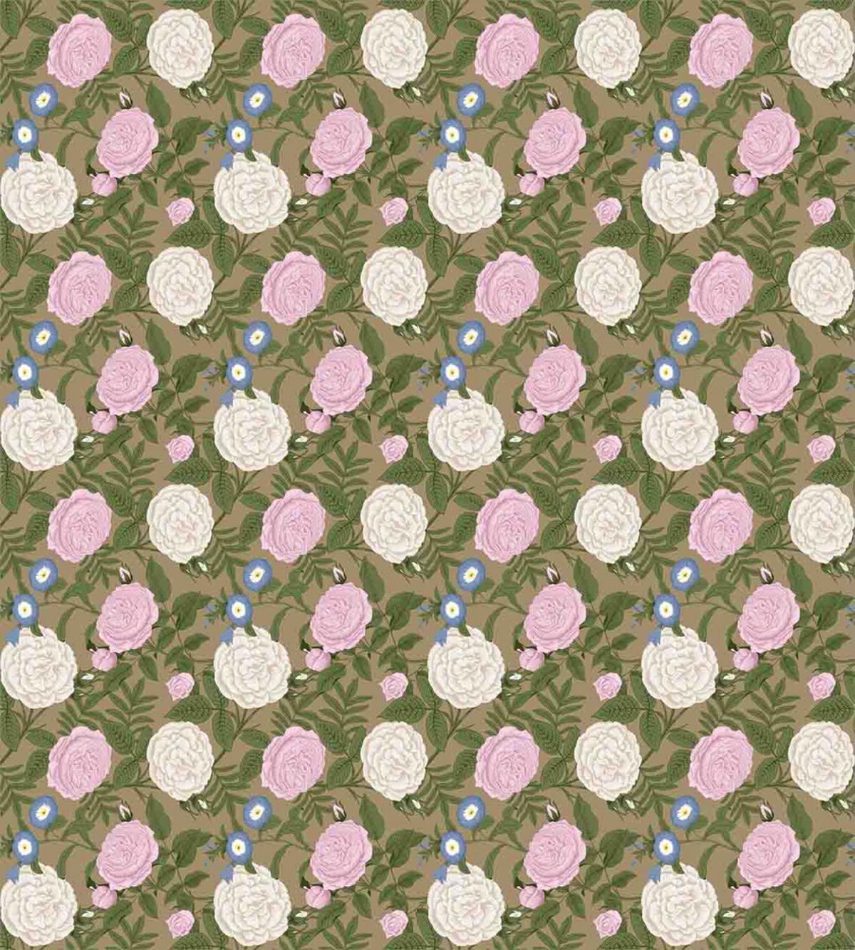 Romantic Rose Branches — Pattern