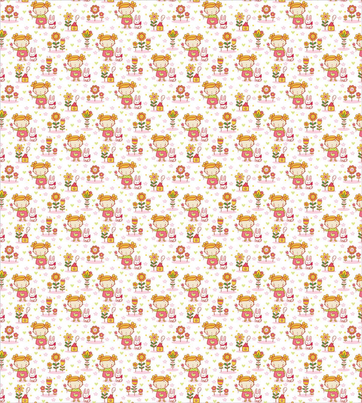 Cartoon House and Bunny — Pattern