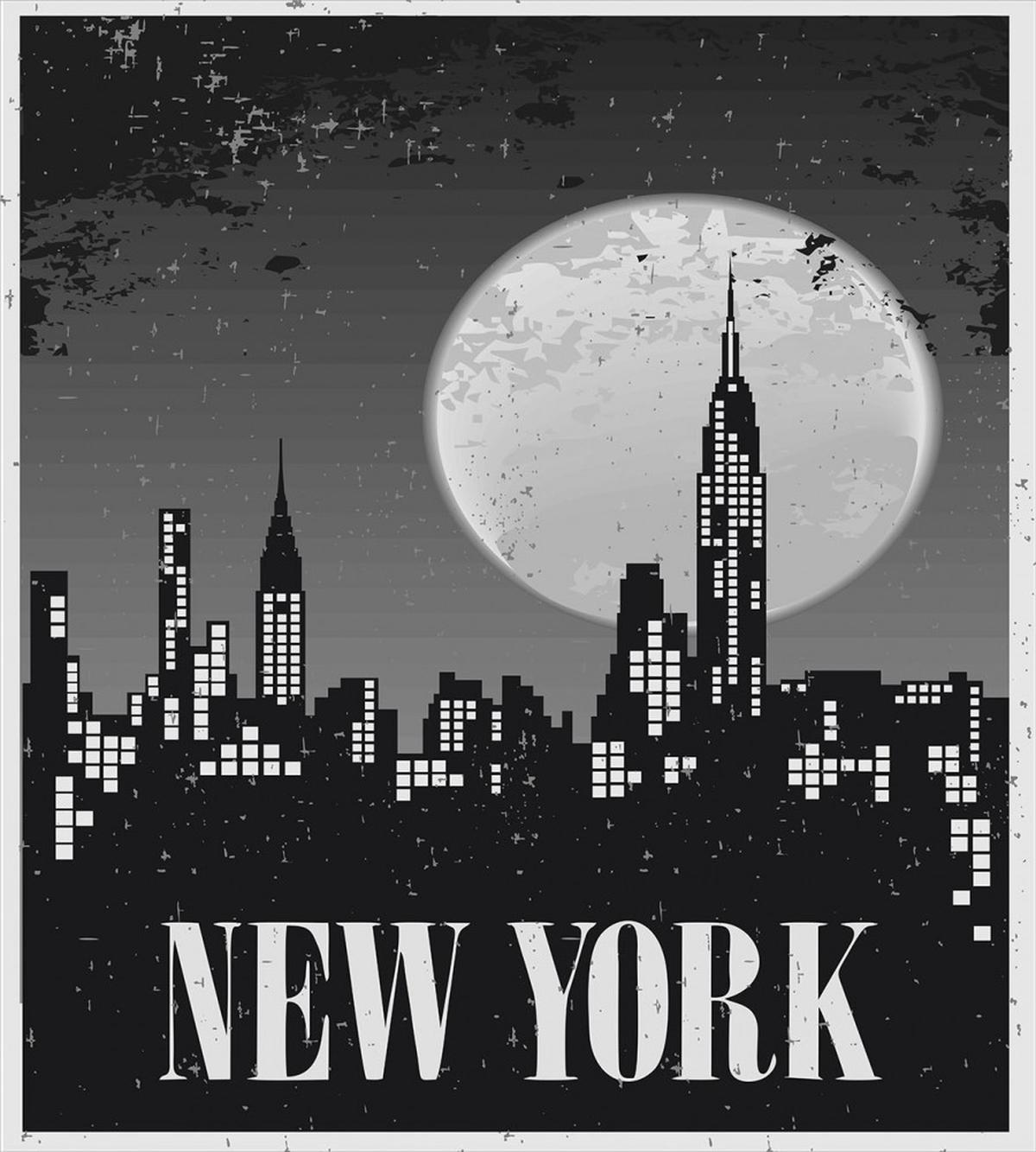 Grunge Nighttime City — Pattern