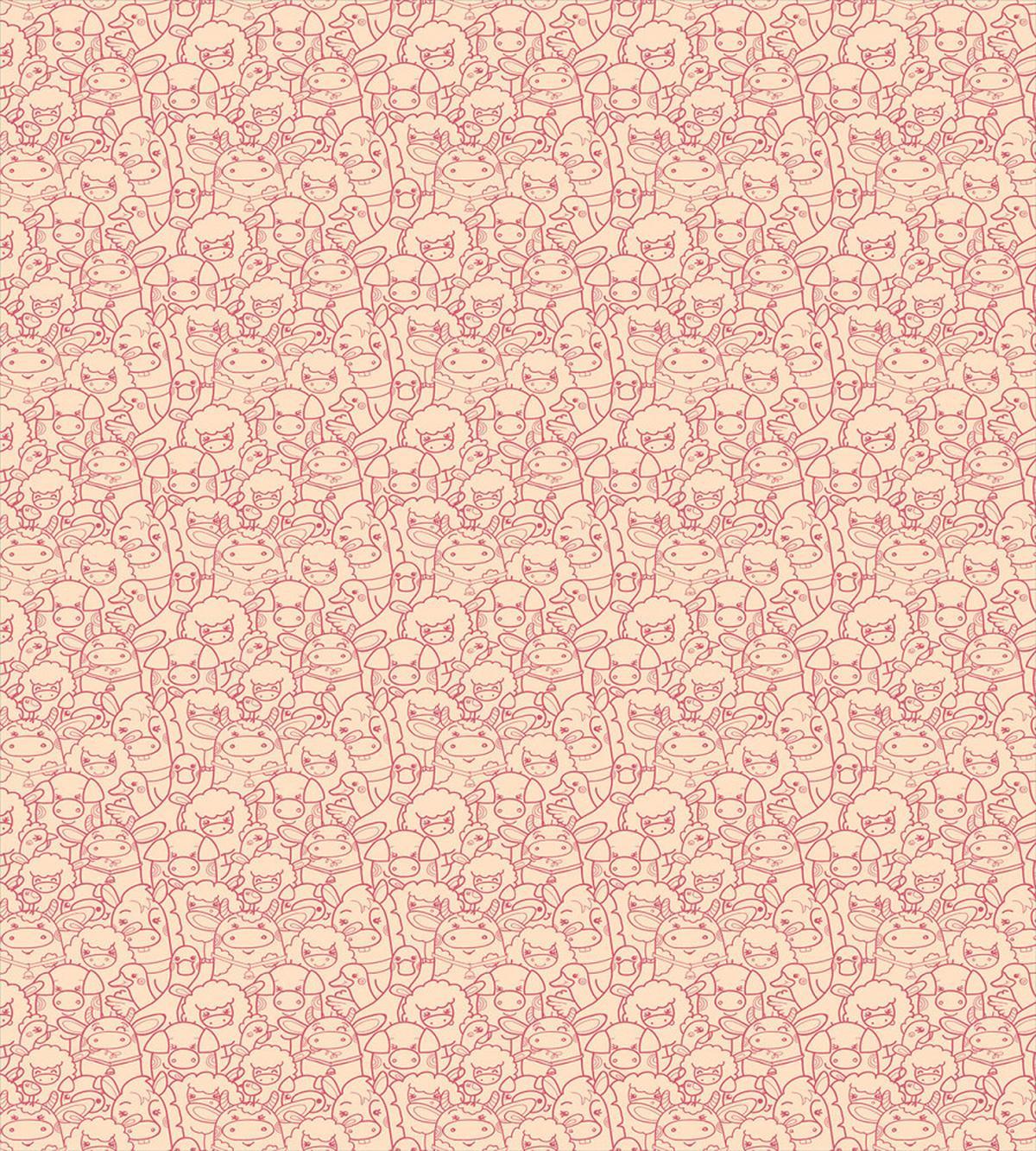 Outline Farm Fauna Art — Pattern