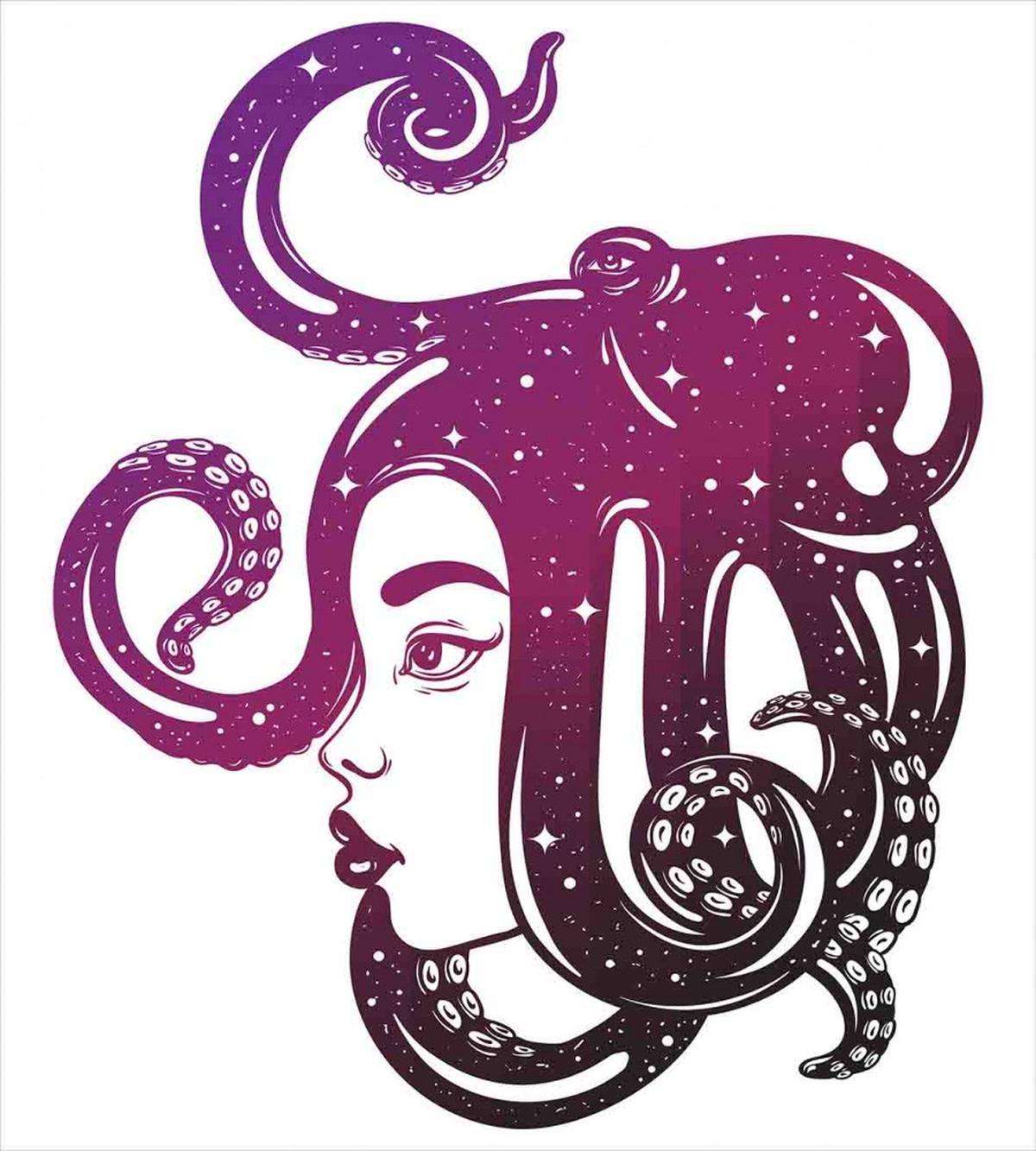 Girl Portrait Artwork — Pattern