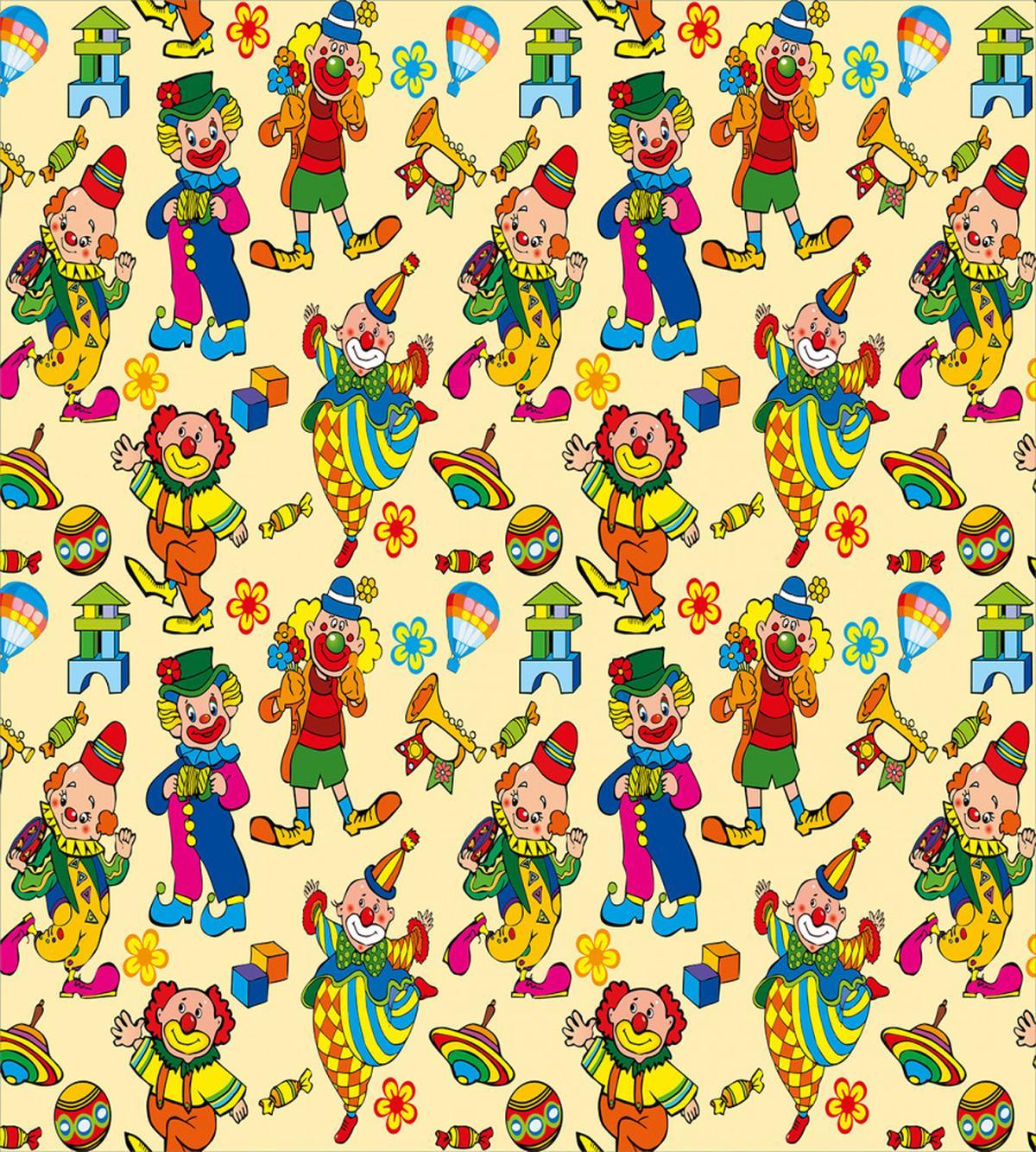 Funny Cartoonish Clowns — Pattern