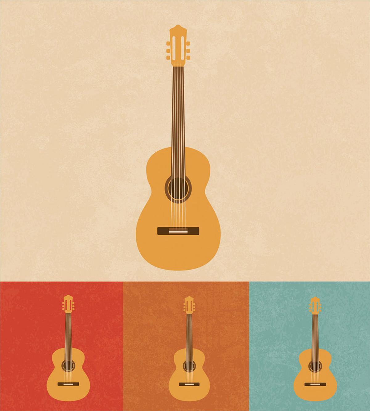 Acoustic Guitars Retro — Pattern