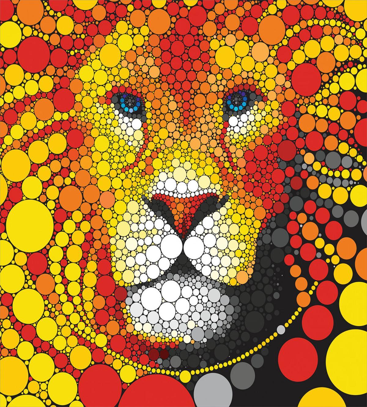 Abstract Lion in Wild — Pattern