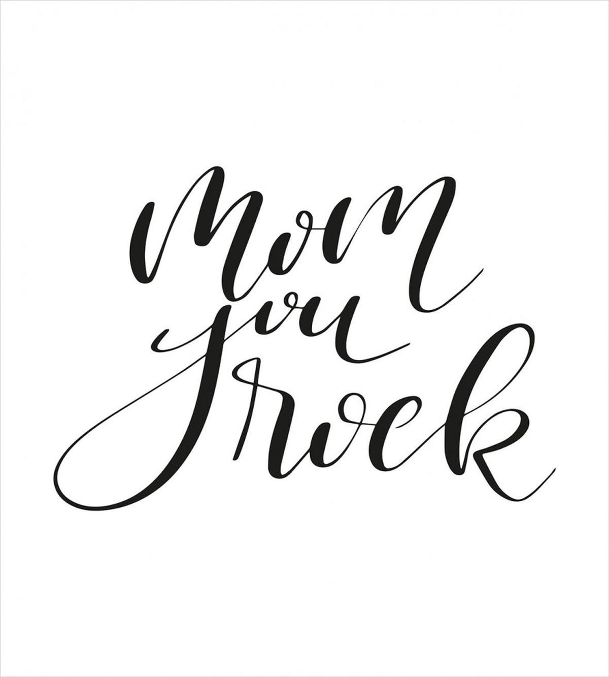 Mother Love Phrase Art — Pattern
