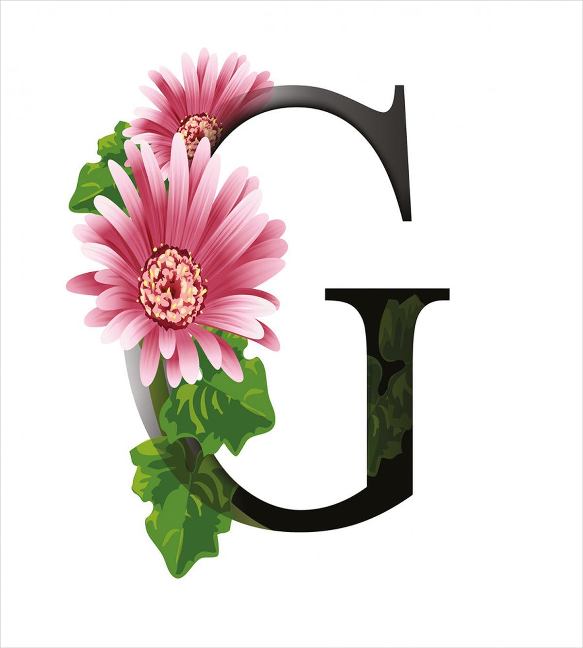 Gerbera Blossom G Font — Pattern