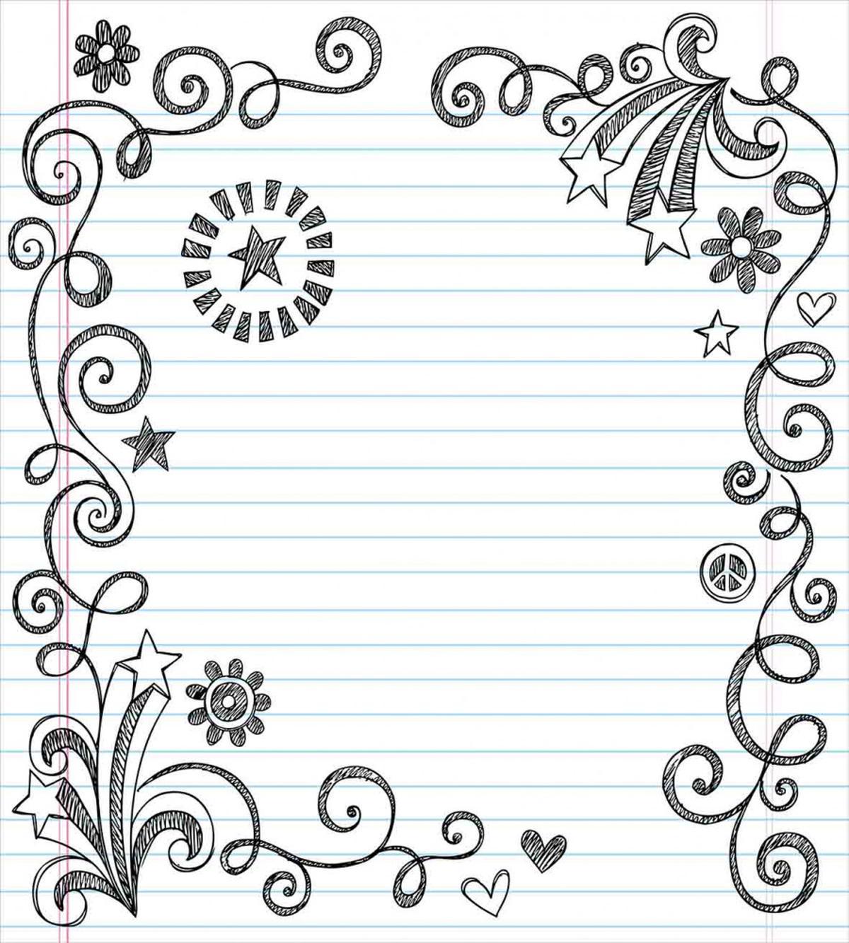 Border of Stars Swirls — Pattern