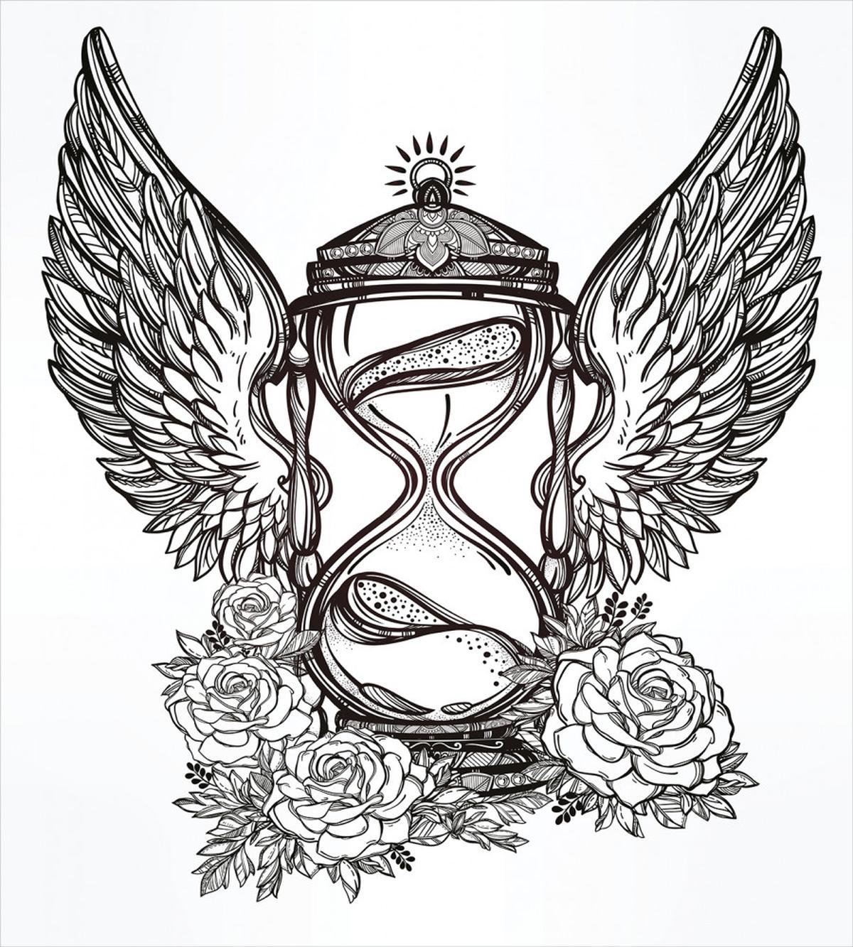 Hourglass Wings Roses — Pattern