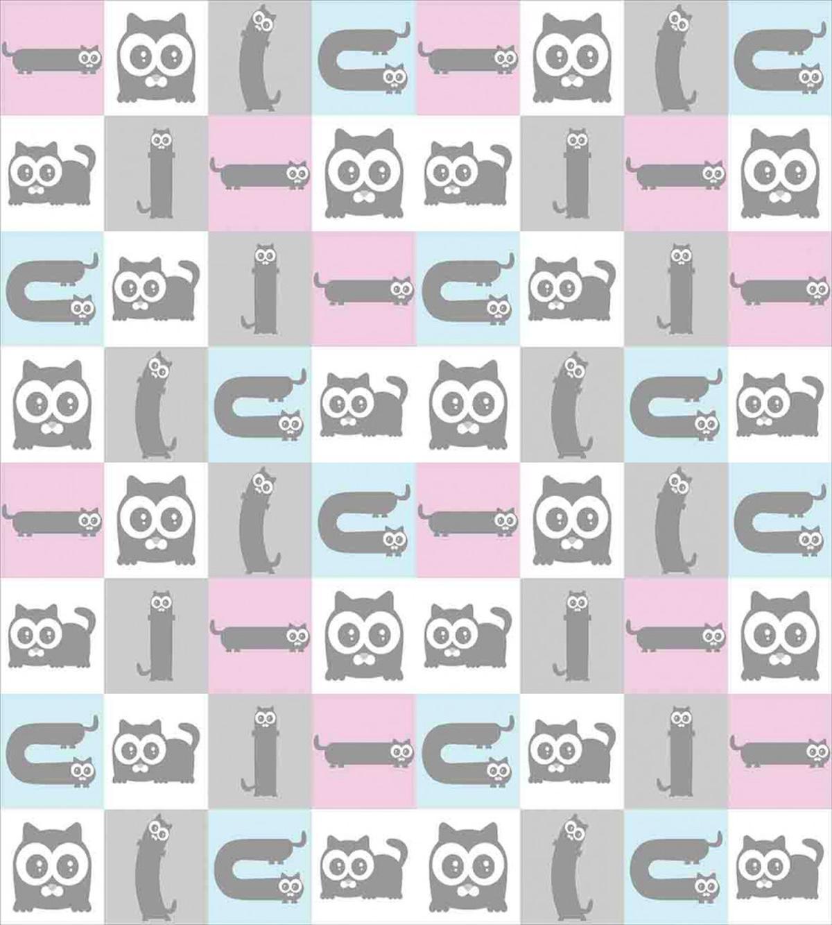 Pastel Checkered Funny Animal — Pattern