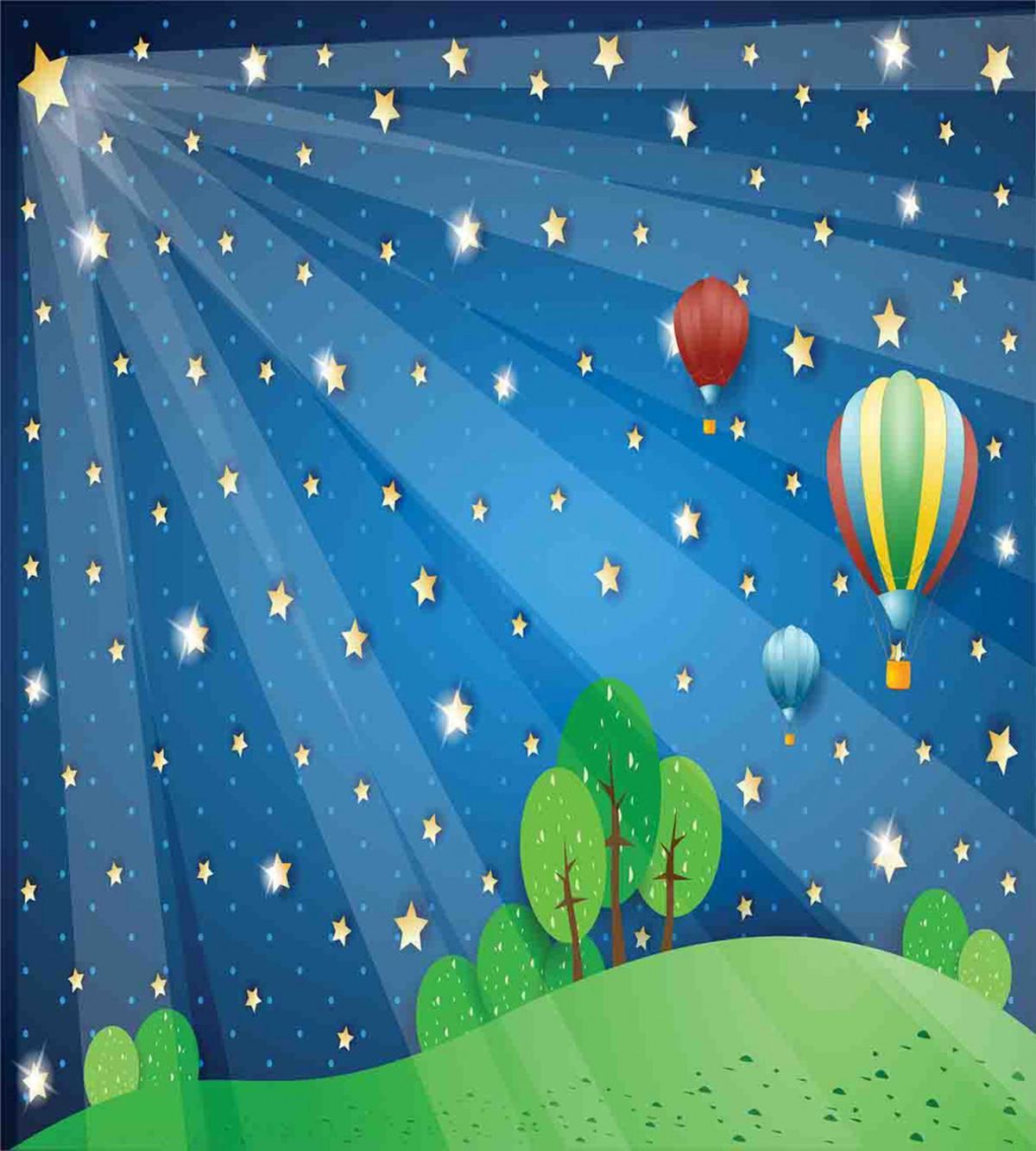 Cartoon Balloons Stars — Pattern