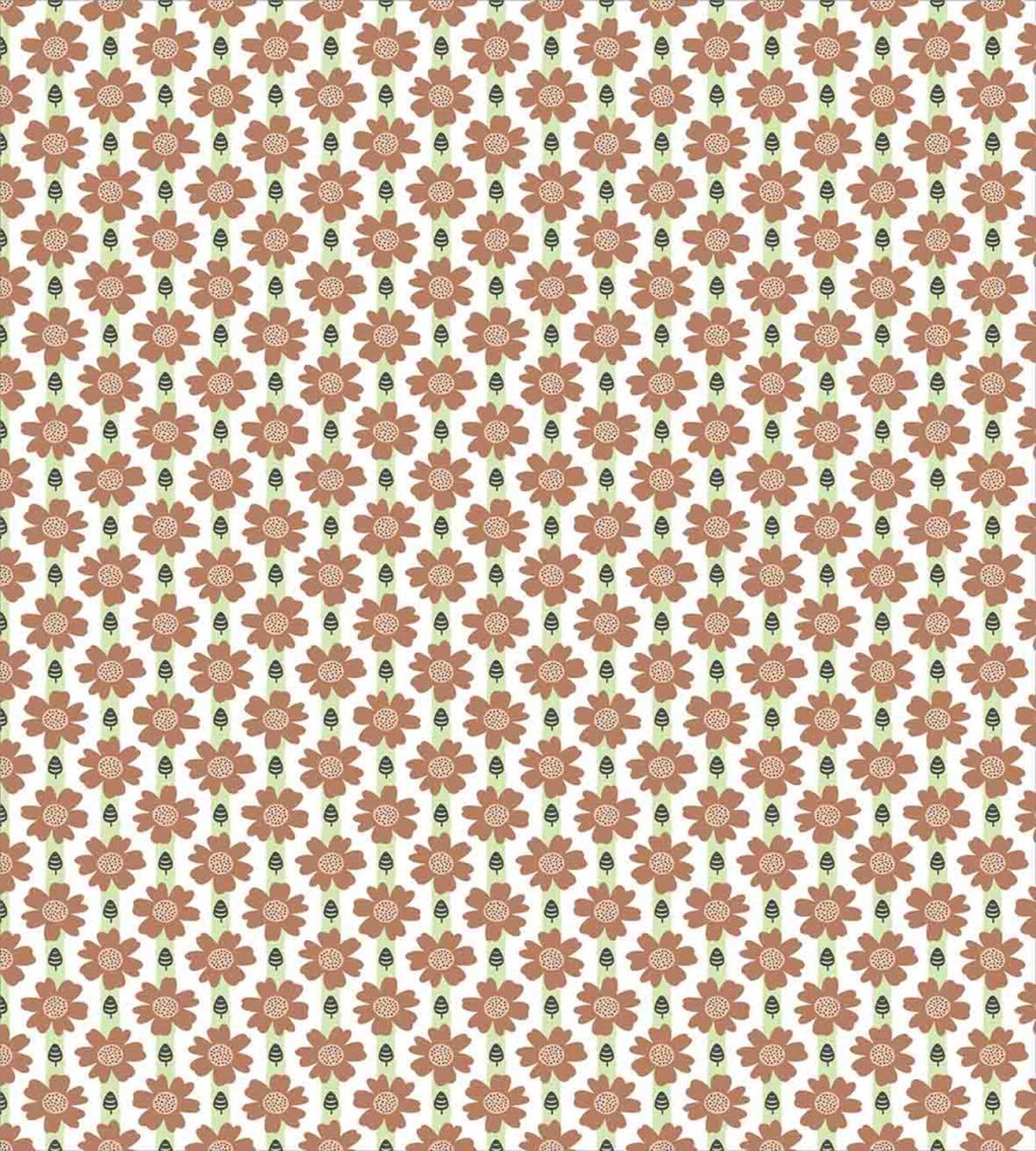 Tall Stems with Leaf Motifs — Pattern