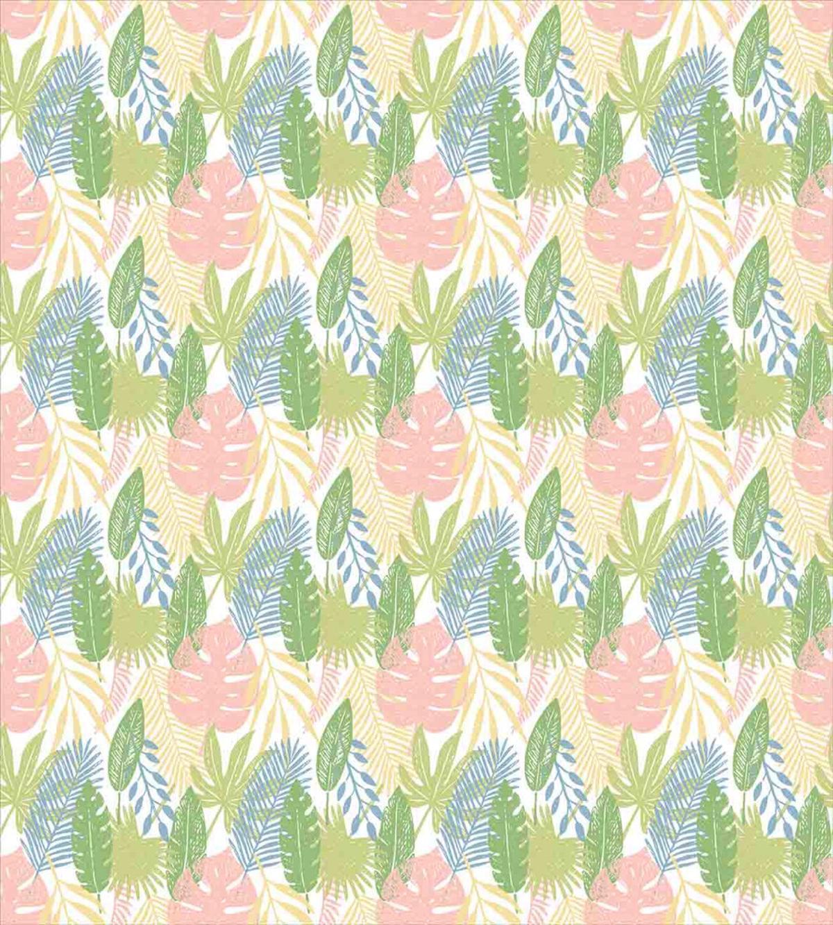 Exotic Pastel Leaves Art — Pattern