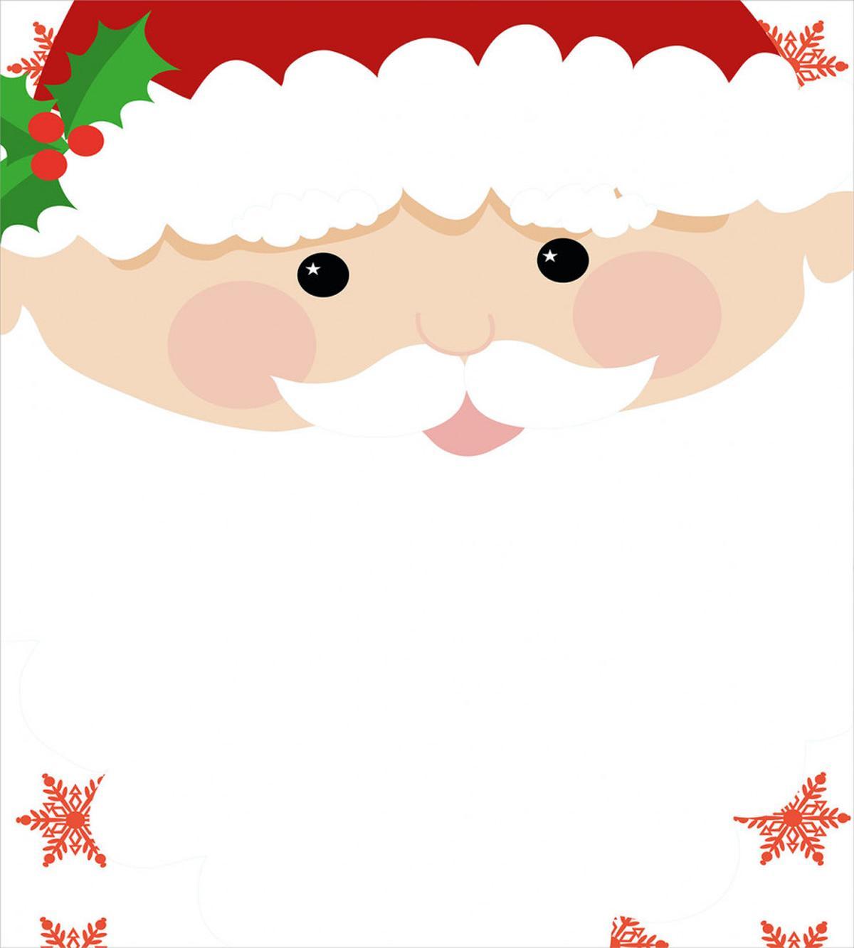 Cartoon Face Santa — Pattern