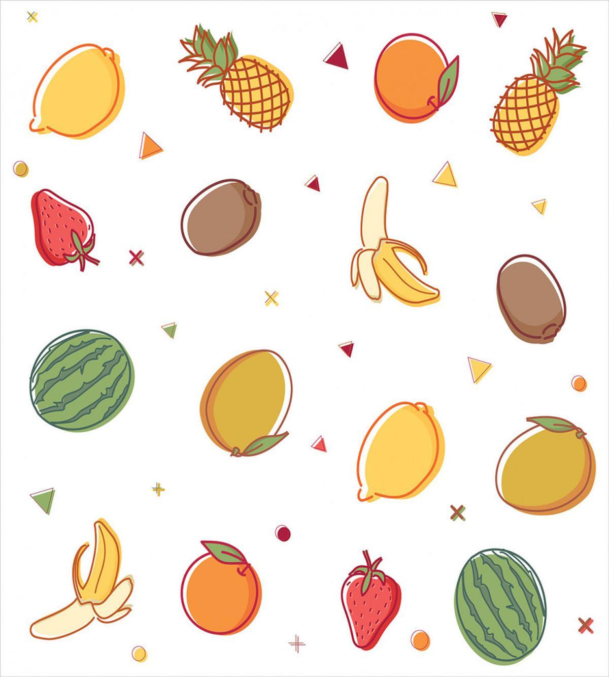 Pineapple Banana Orange Kiwi — Pattern