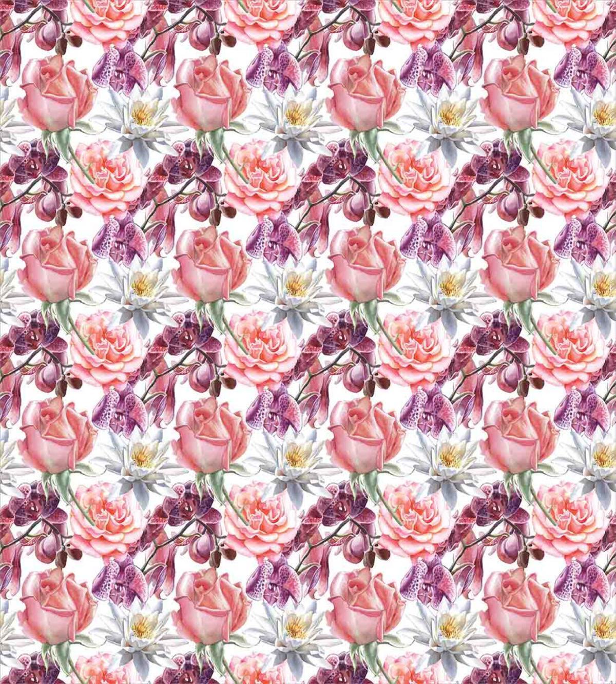 Rose and Lily Flowers — Pattern