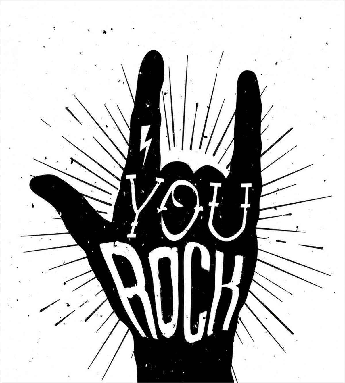 You Rock Words Art — Pattern