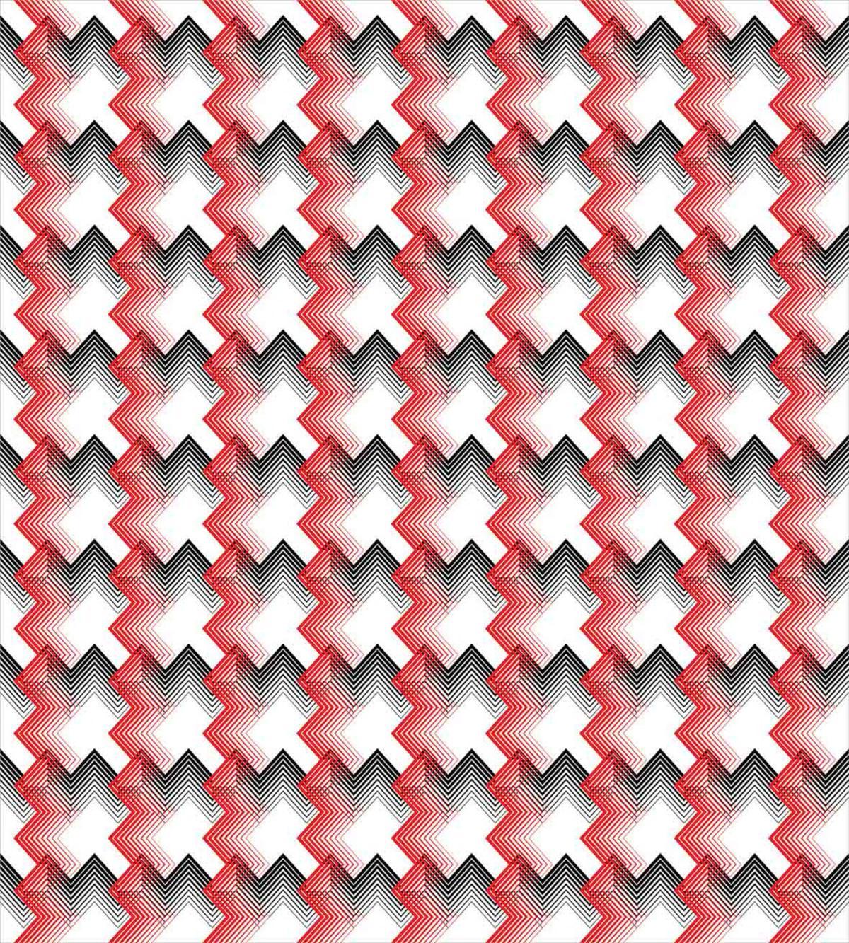 Thin Line Art Zigzags — Pattern