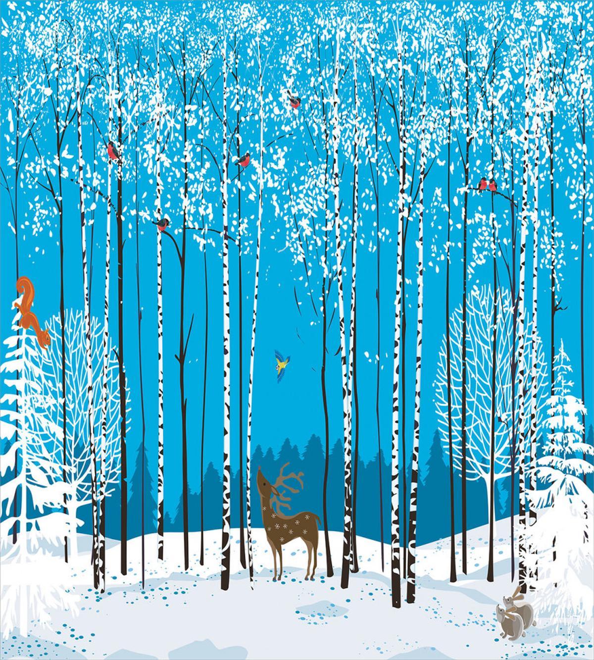 Flock of Bullfinches — Pattern