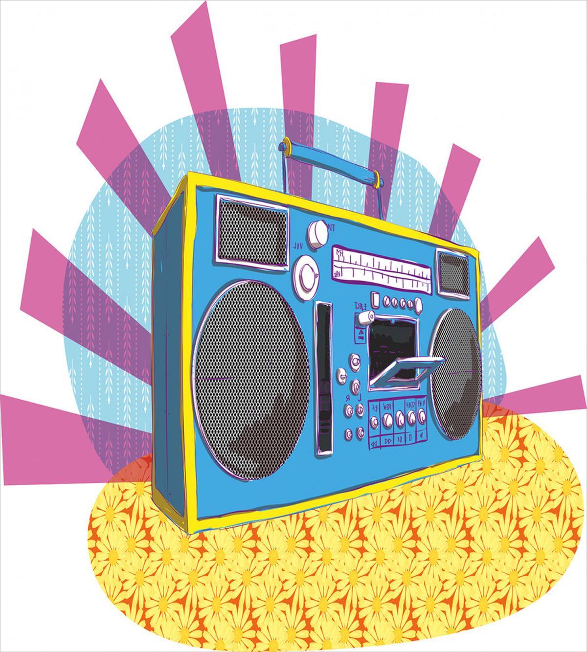Boom Box Pop Art Dance — Pattern