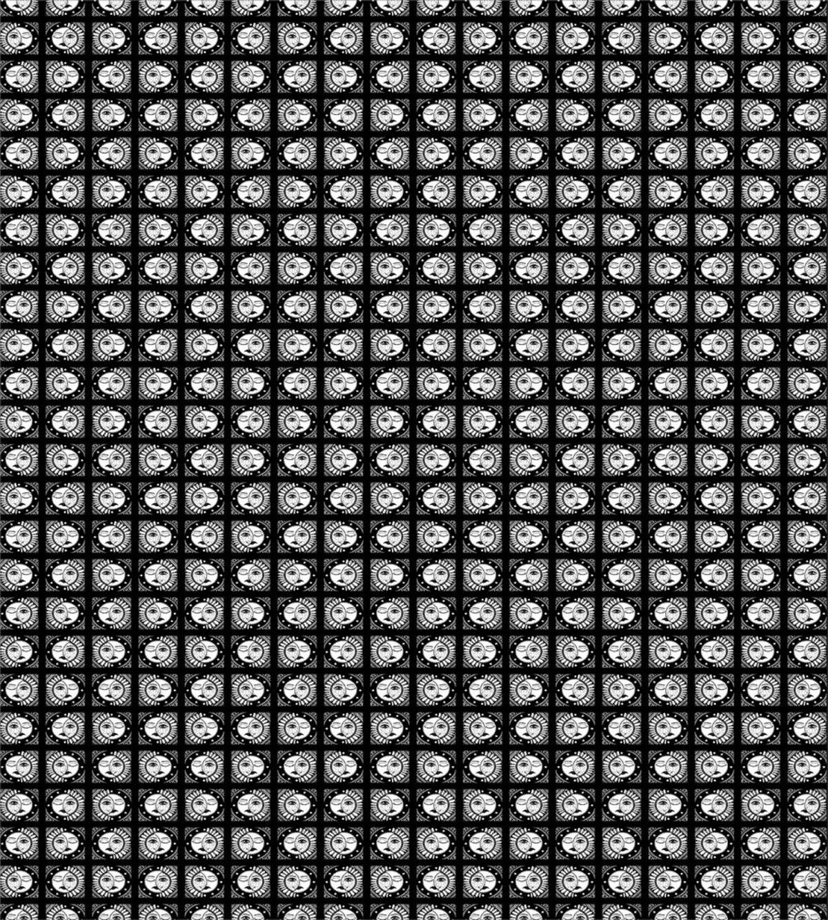 Sun and Crescent Image — Pattern