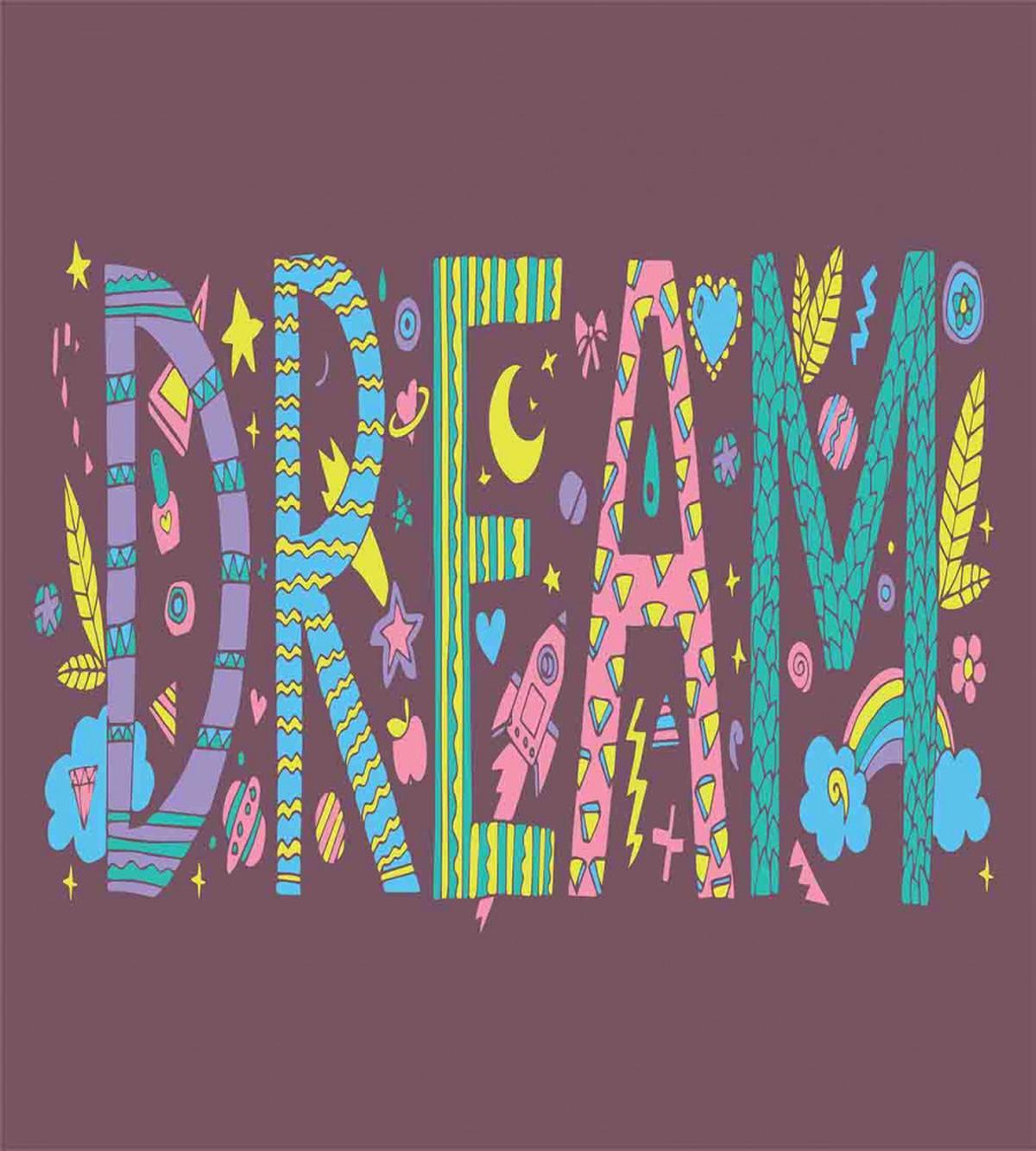 Doodle Art Dream Word — Pattern