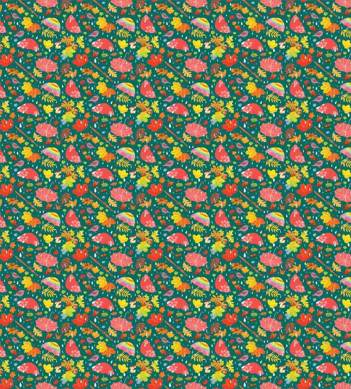 Fall Raindrops Umbrellas — Pattern