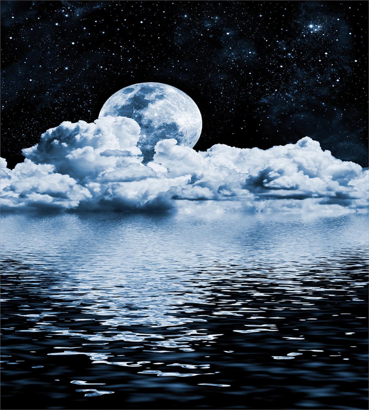 Moon Sets over Clouds — Pattern