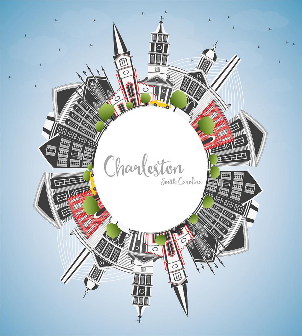Buildings on a Globe — Pattern