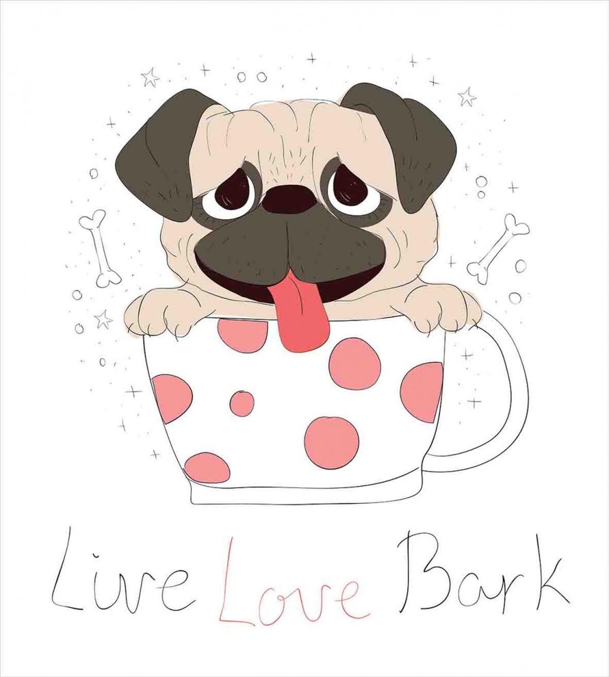 Live Love Bark Words Funny — Pattern