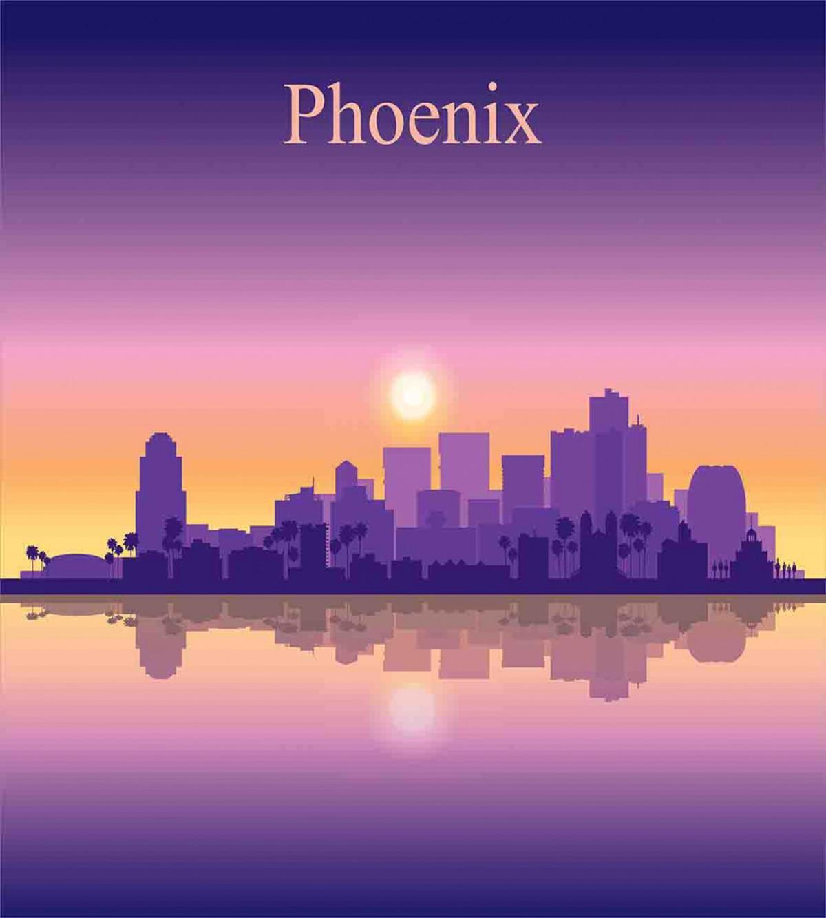 American City Skyline Dawn — Pattern