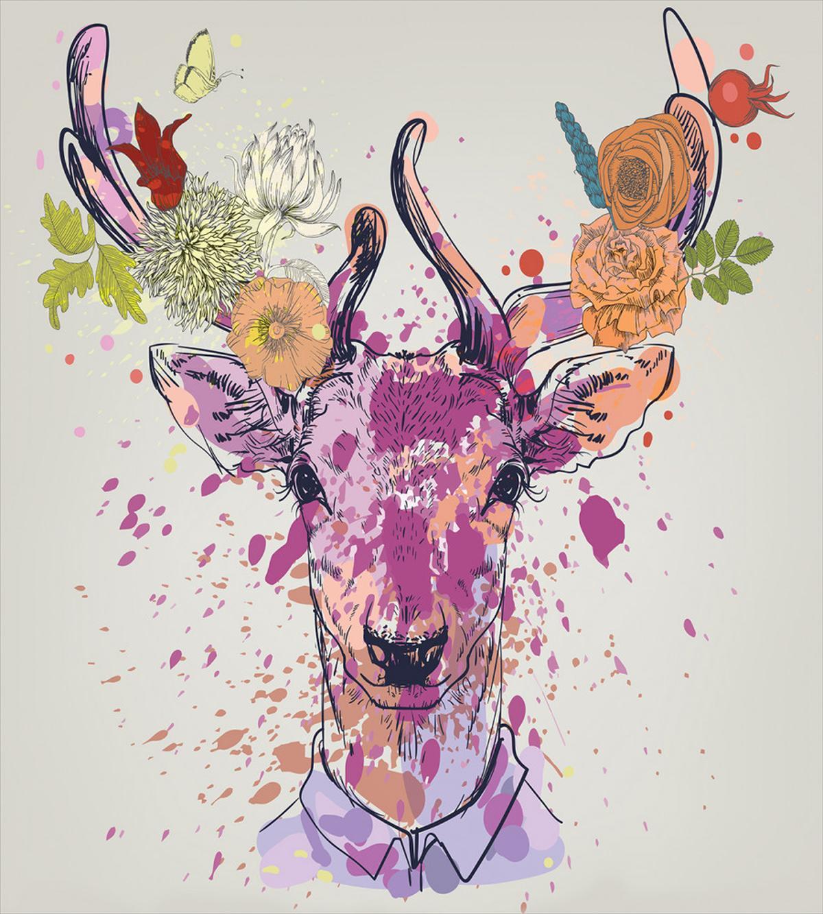 Deer Portrait — Pattern