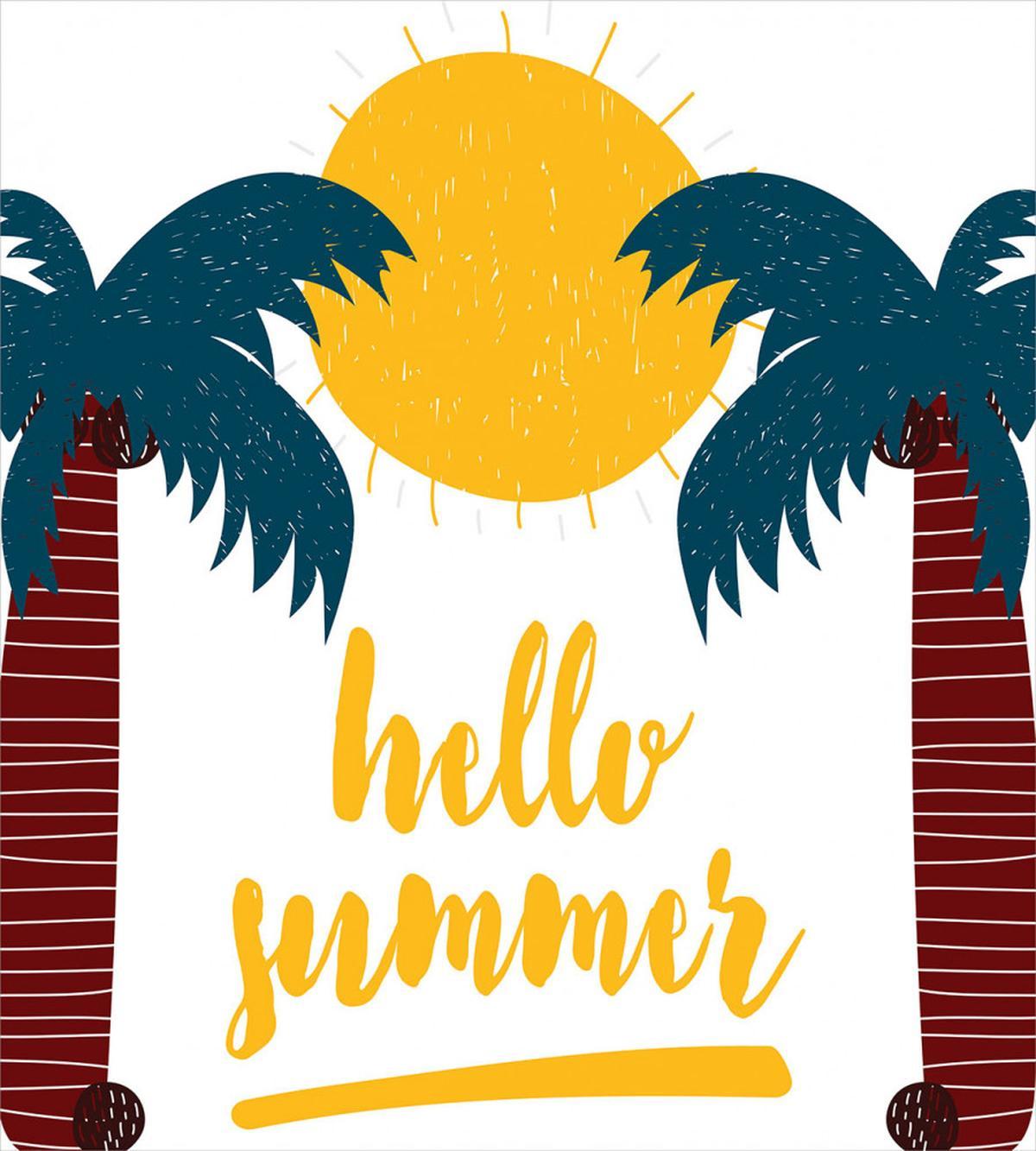 Calligraphy Hello Summer — Pattern