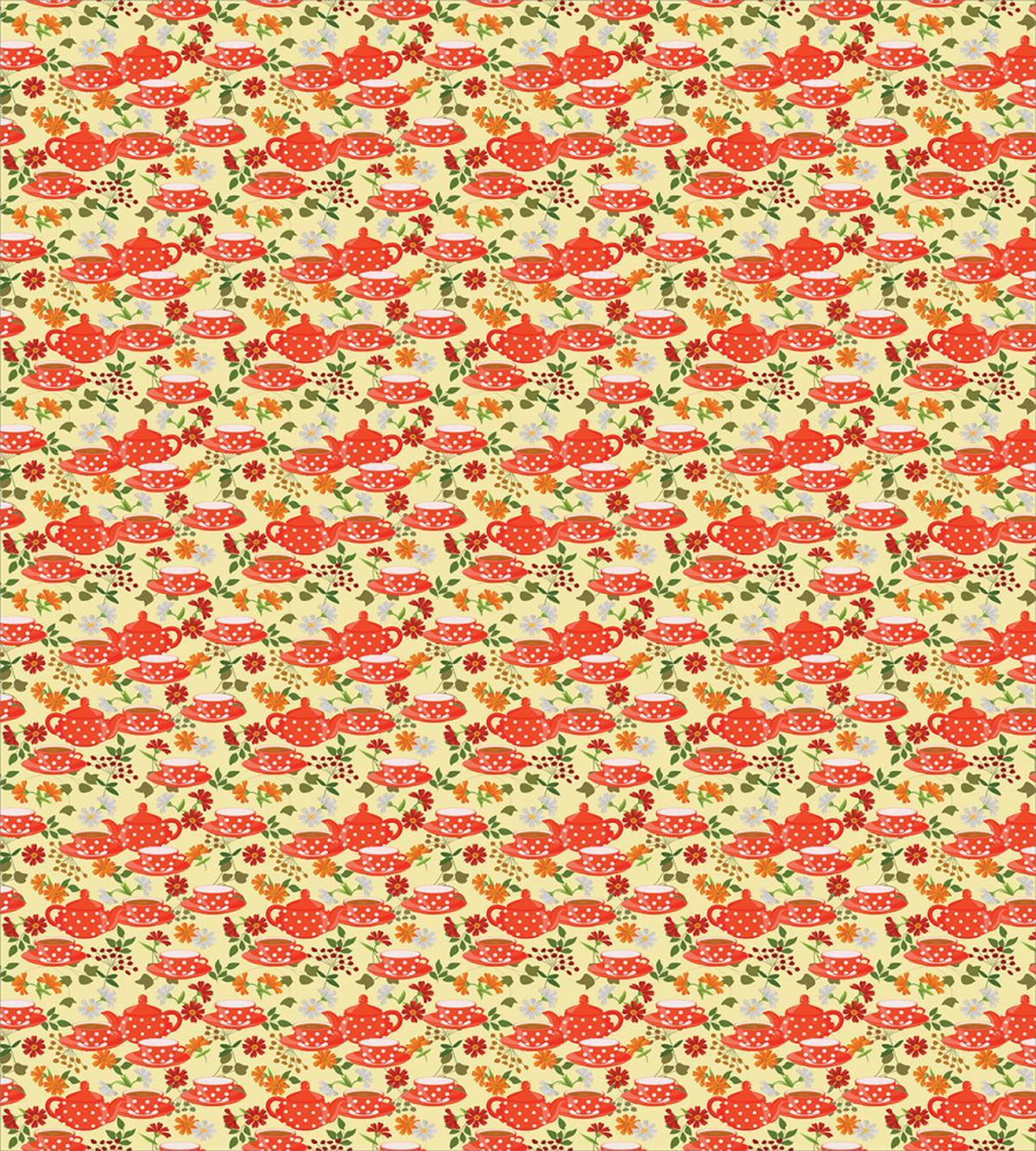Pots Cups on Flowers — Pattern
