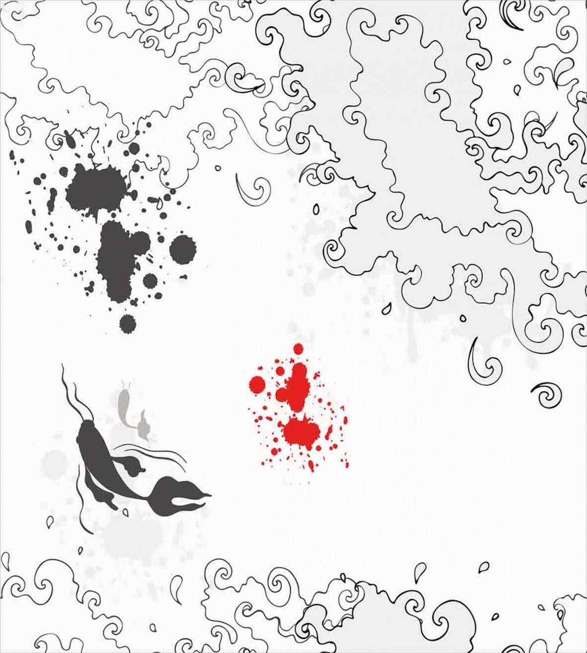Koi Fish Swimming Art — Pattern