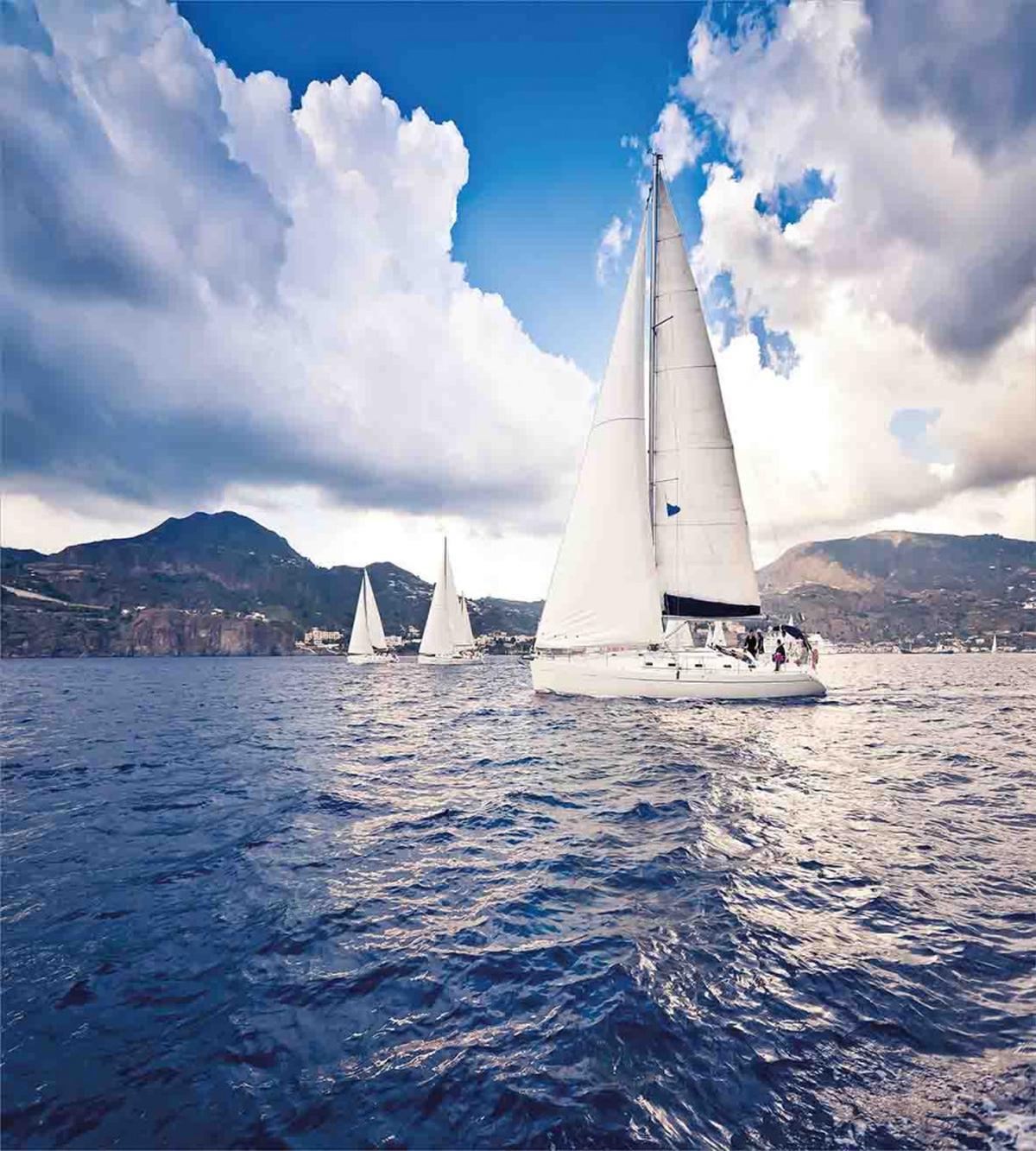 Sailing Boat on Sea — Pattern