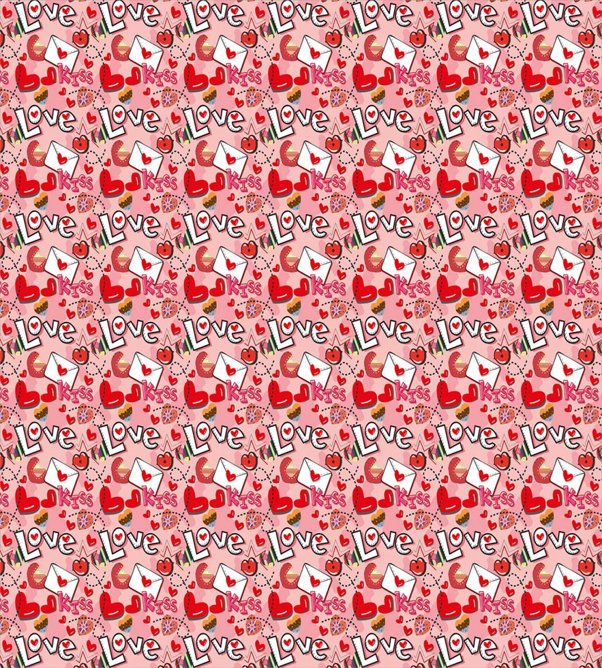 Hearts Kisses Letters — Pattern