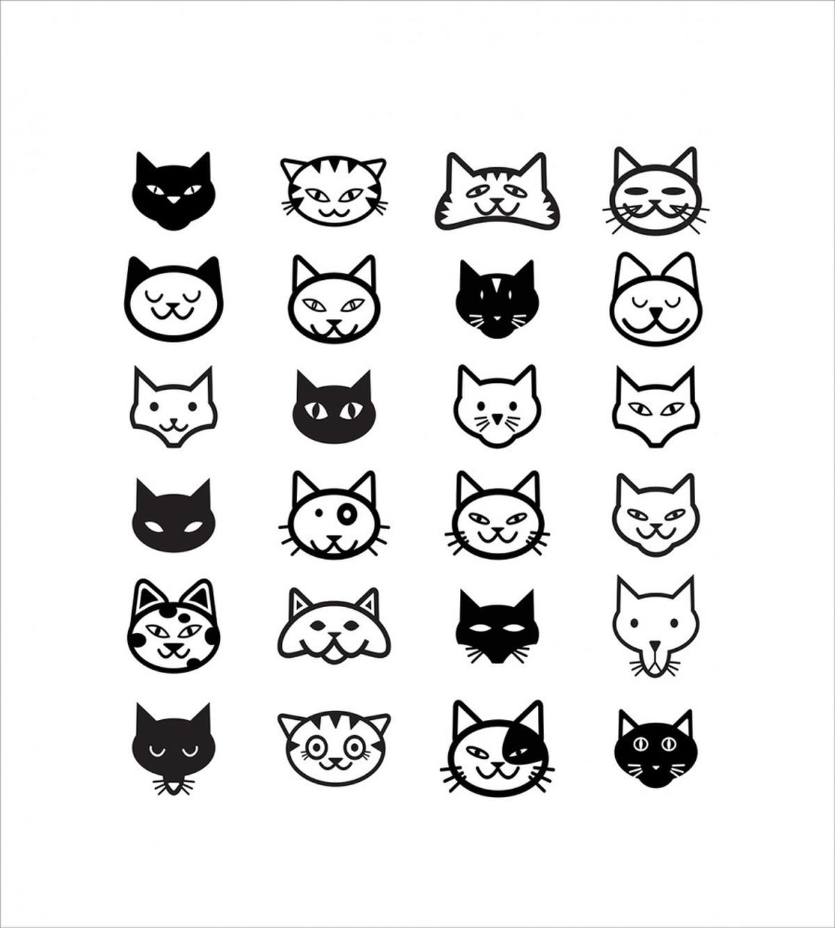 Monochrome Face Design — Pattern