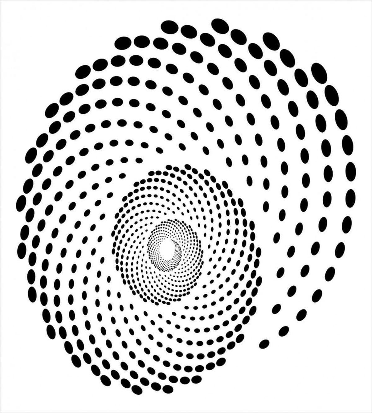 Spiral Monochrome Black — Pattern