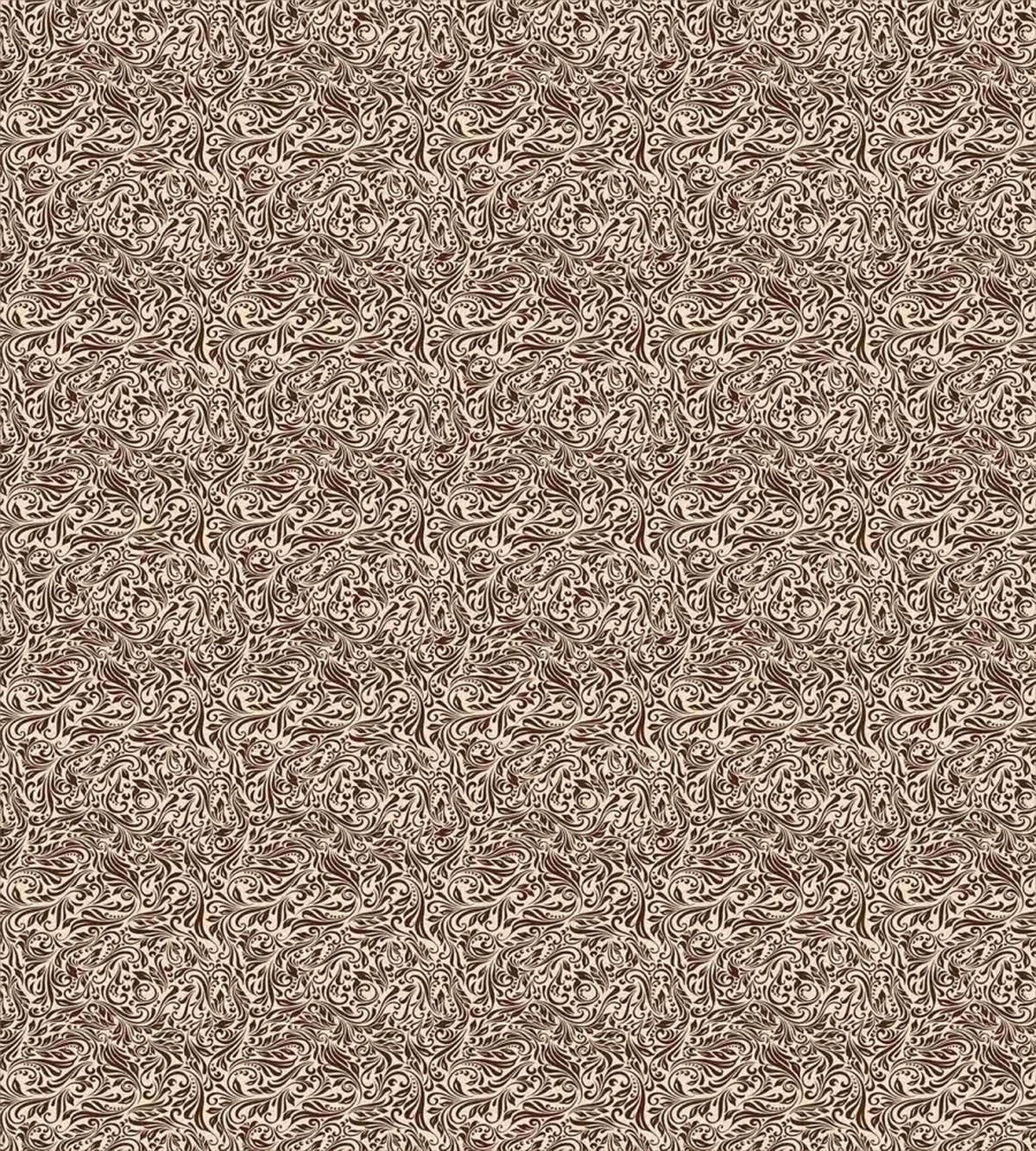 Retro Curly Floral Lines — Pattern