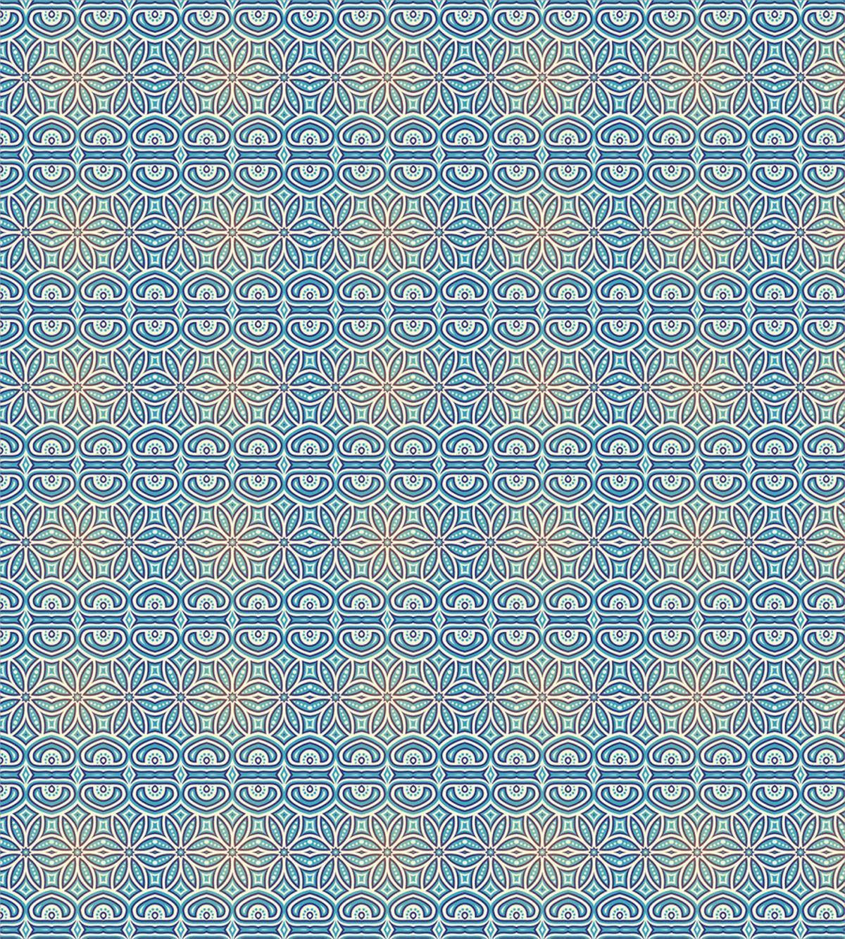Aquatic Tones Flowers Art — Pattern