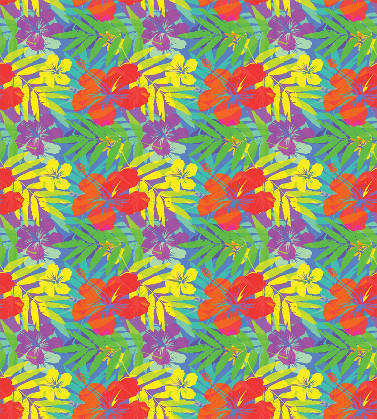Abstract Vibrant Hibiscus — Pattern