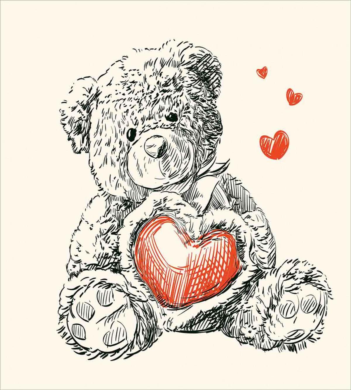 Detailed Teddy Bear — Pattern