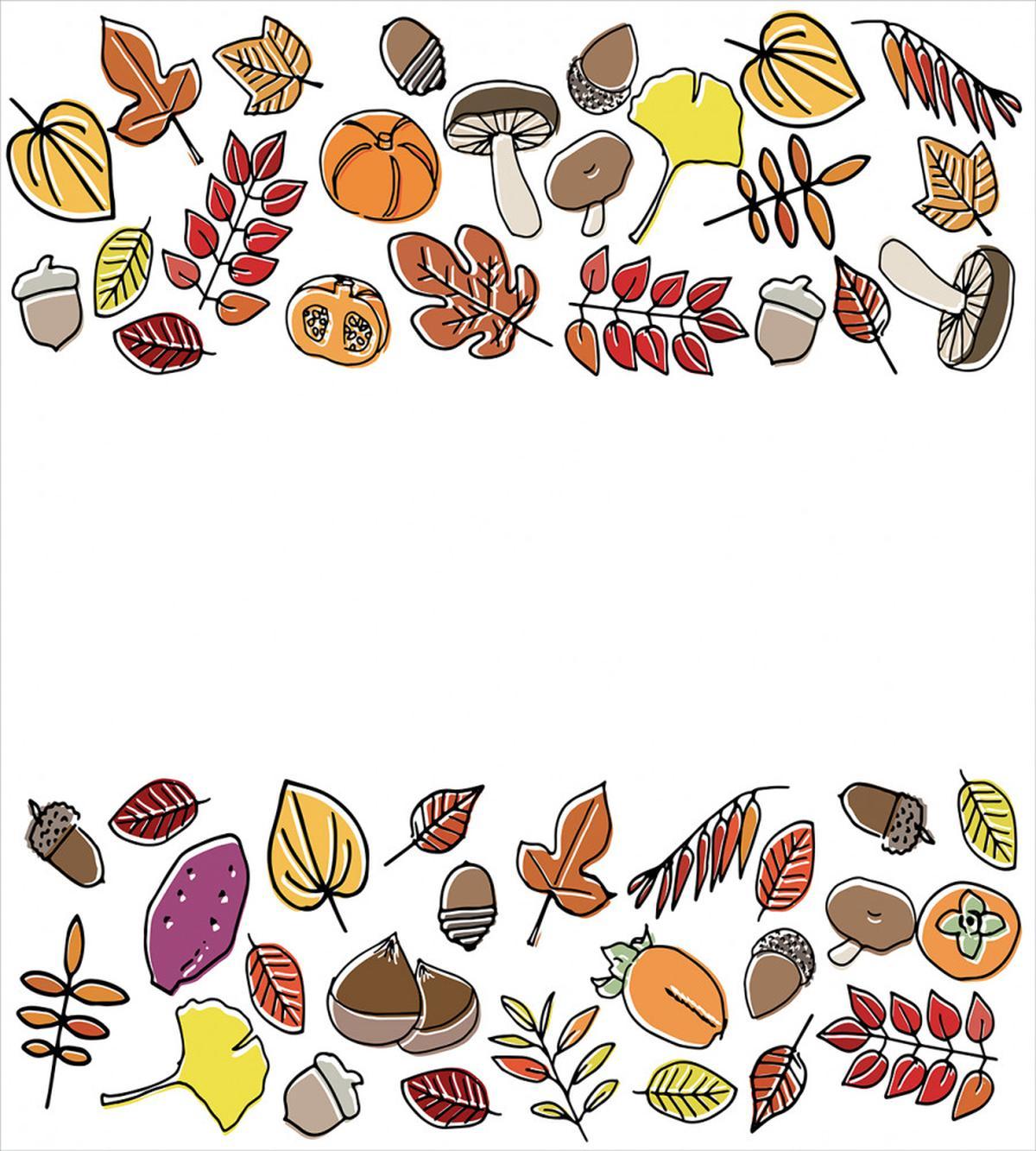 Fruits Nuts and Leaves — Pattern
